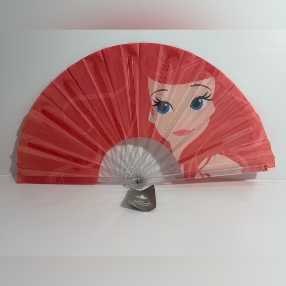 Little Mermaid Fan/Disney Ariel The Little Mermaid Retired Jumbo Hand Fan - Picture 4 of 14